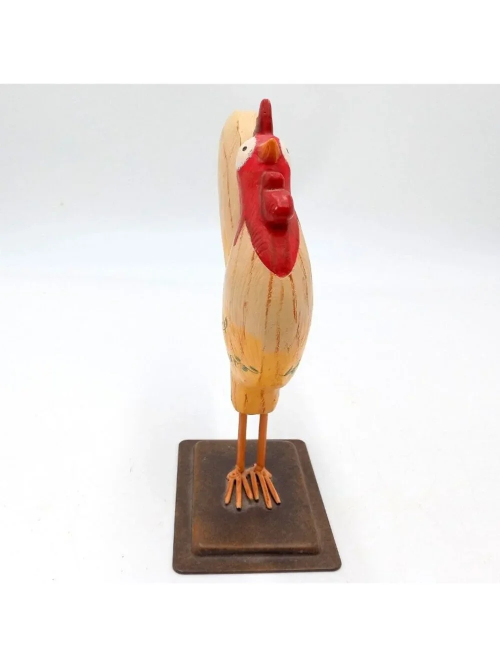 Folk Art Rooster Chicken Russ Berrie Bird Heart Country Farm Decor